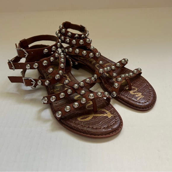 Sam Edelman Eavan Leather Studded Gladiator Sandals - Picture 1 of 12